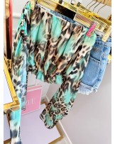 SZYFONOWA HISZPANKA PRINT  ▪️LUXURY  ZIELEŃ 