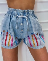 SPODENKI JEANSOWE LUXURY ▪️KAMIENIE 