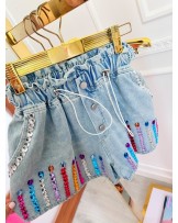 SPODENKI JEANSOWE LUXURY ▪️KAMIENIE 