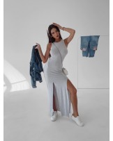 SUKIENKA z rozcięciem ▪️SZARA 