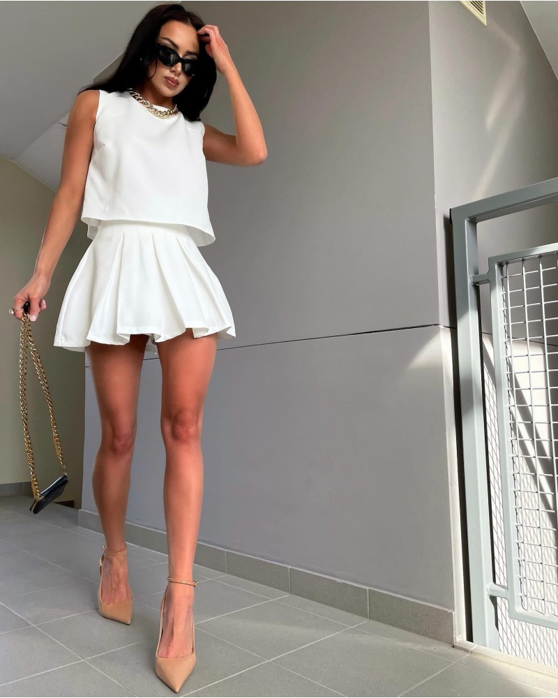 PLISOWANE SPÓDNICZKO SPODENKI ▪️ECRU