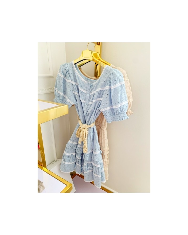 Sukienka AŻUROWO HAFTOWANA by o la la 