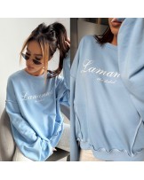 BLUZA OVERSIZE ▪️WHATER NIEBIESKA