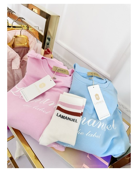 BLUZA OVERSIZE ▪️WHATER NIEBIESKA