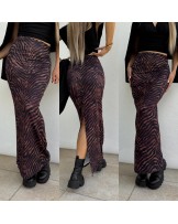 SPÓDNICA PRINT Z ROZCIĘCIEM ▪️