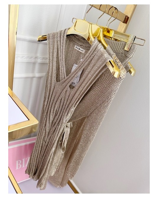 ZŁOTY KOMPLET Z SPÓDNICA ▪️GOLD 