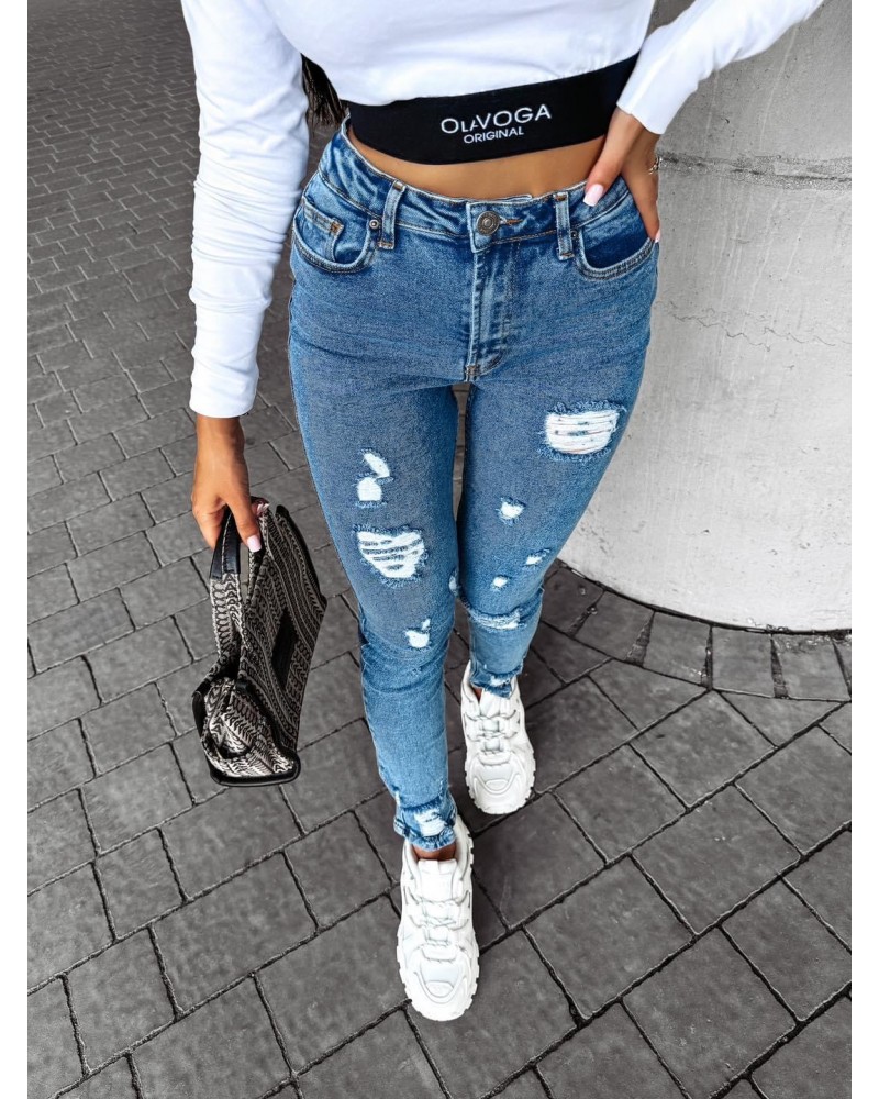 SPODNIE SKINNY DARK ▪️niebieskie