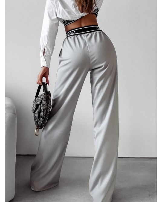 SPODNIE Z PASEM ▪️SZARE