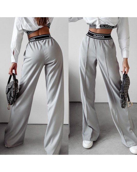 SPODNIE Z PASEM ▪️SZARE