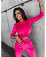 KOMPLET DAMSKI WELUROWY ▪️RÓŻOWY