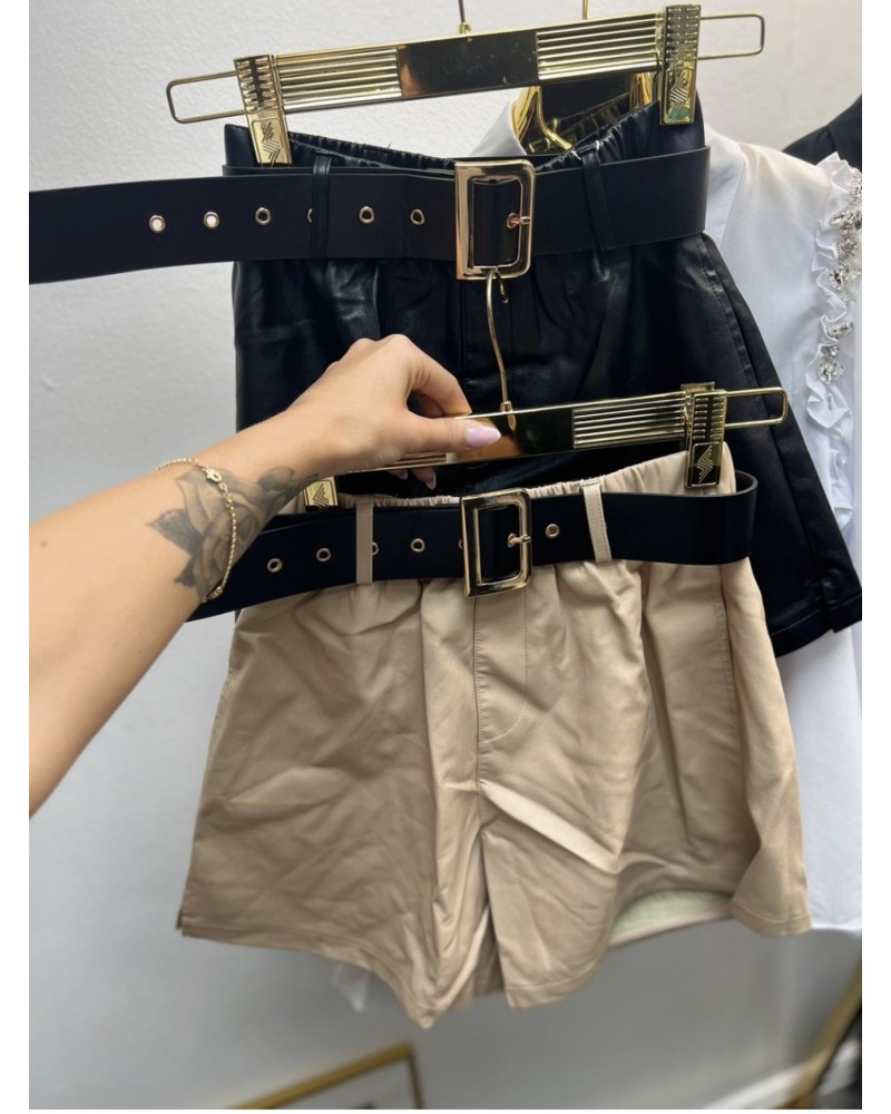 SPODENKI   LEATHER ▪️czarne z paskiem 