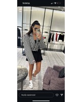 MARYNARKA VOUGE PEPITKA FASHION SZARA