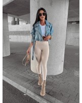 LEGGINSY NASTUMI ▪️MARSZCZENIE BEŻOWE ▪️