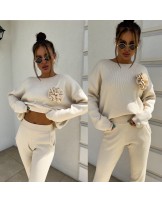 KASZMIROWY KOMPLET ▪️z róża JASNY BEŻ