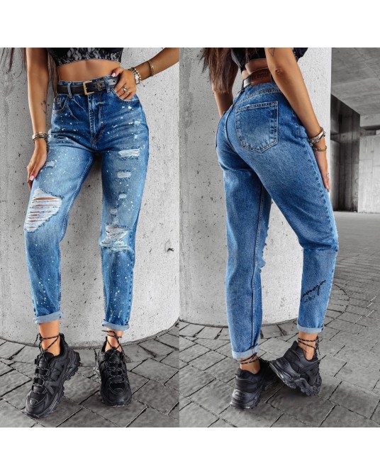 SPODNIE MESS ▪️JEANS  przetarcia CIEMNE