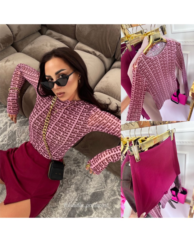 BORDOWE Spódniczko spodenki ▪️ z rozcięciem