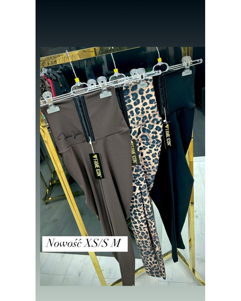 MODELUJĄCE LEGGINSY z haftowkami ▪️czarne