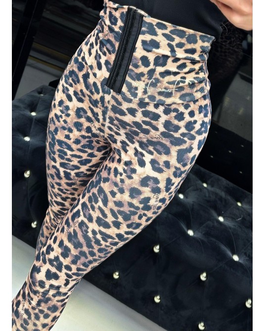 MODELUJĄCE LEGGINSY z haftowkami ▪️panterka