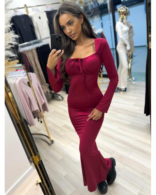 SUKIENKA MAXI ▪️wiązana BORDO