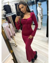 SUKIENKA MAXI ▪️wiązana BORDO