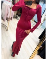 SUKIENKA MAXI ▪️wiązana BORDO