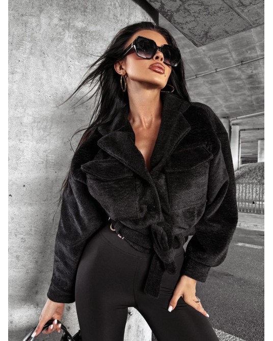 Kurtka STAR z futerkiem ▪️CZARNA