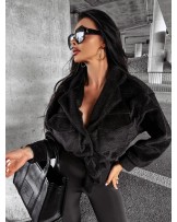 Kurtka STAR z futerkiem ▪️CZARNA