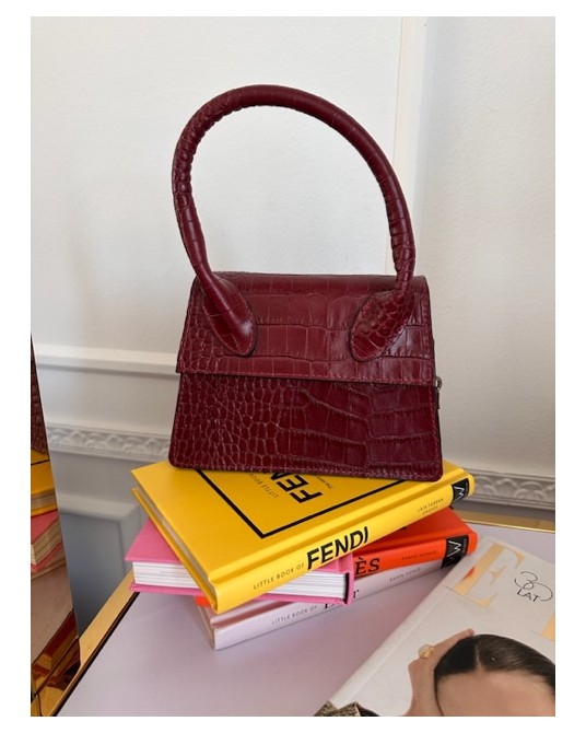 SKÓRZANA TOREBKA JACQUEMUSS BORDO 