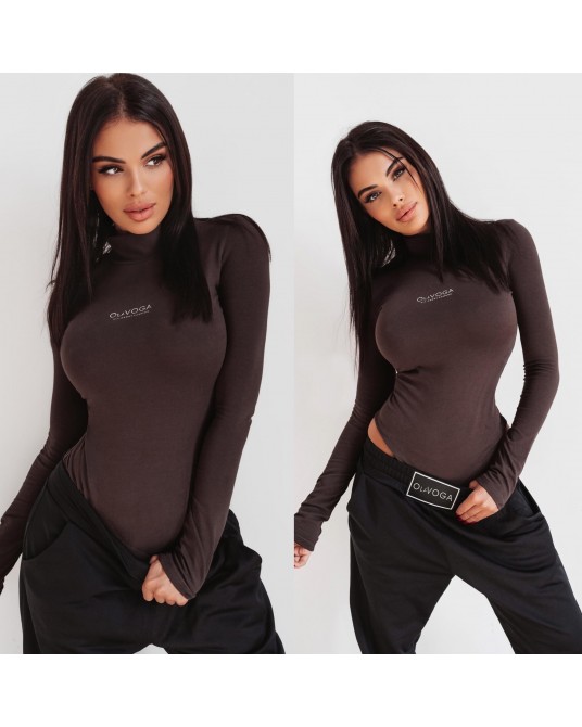 BODY Z PÓŁGOLFEM NICE NECK BRĄZ 