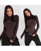 BODY Z PÓŁGOLFEM NICE NECK BRĄZ 