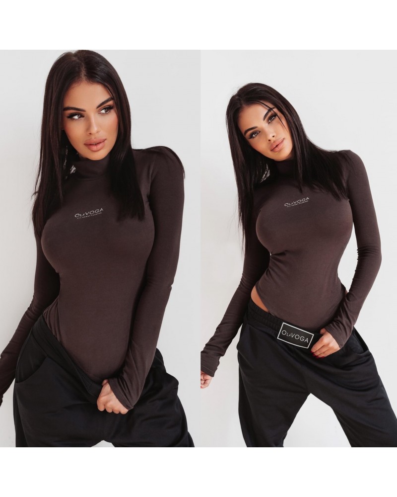 BODY Z PÓŁGOLFEM NICE NECK BRĄZ 