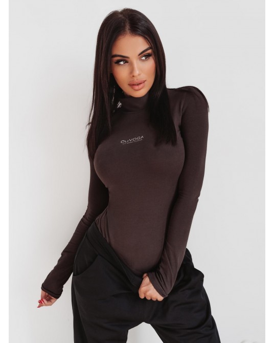 BODY Z PÓŁGOLFEM NICE NECK BRĄZ 