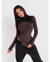 BODY Z PÓŁGOLFEM NICE NECK BRĄZ 