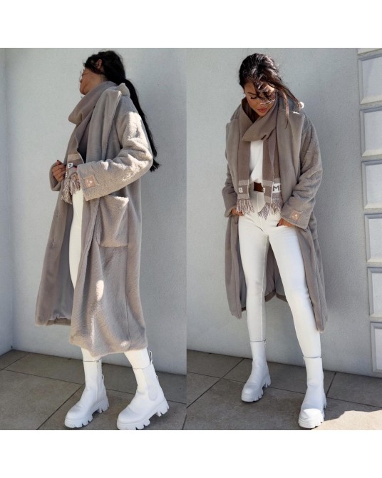 PŁASZCZ LONG BEAR CAPPUCINO   ▪️