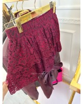 KORONKOWE SPODNICZKO SPODENKI ▪️bordo