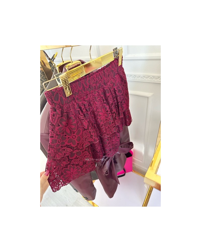 KORONKOWE SPODNICZKO SPODENKI ▪️bordo