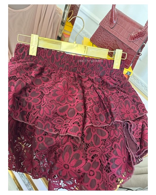 KORONKOWE SPODNICZKO SPODENKI ▪️bordo