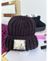 CZAPKA Z WEŁNA ▪️czekoladowa