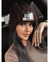 CZAPKA Z WEŁNA ▪️czekoladowa