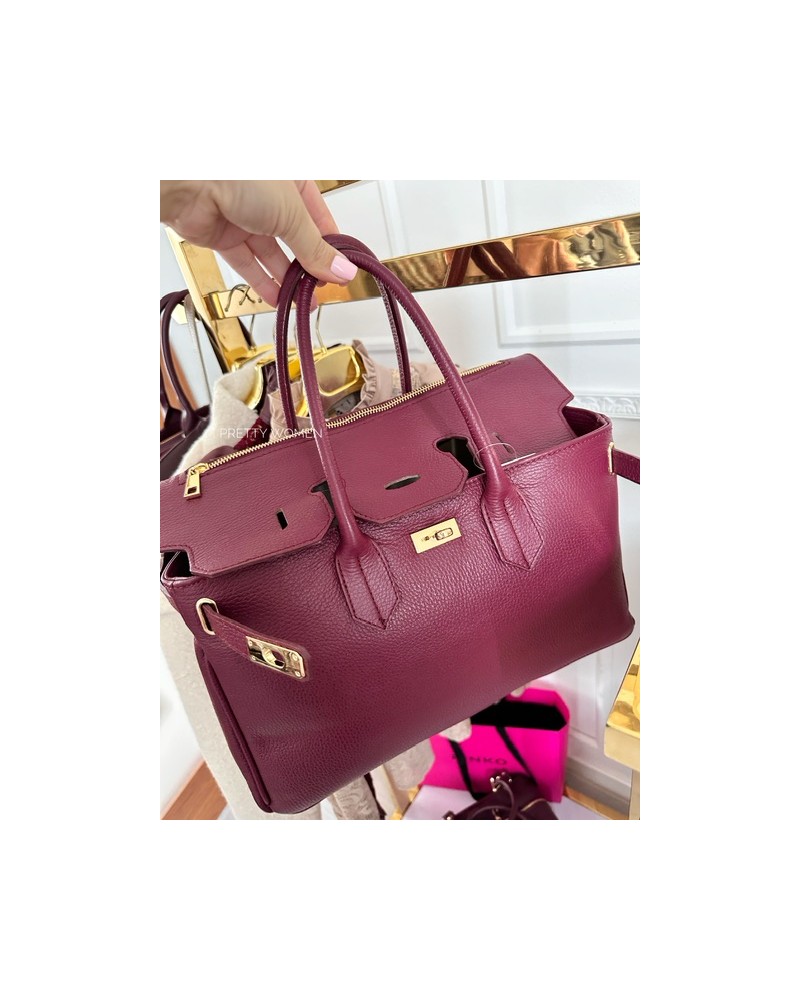 TOREBKA BORDO ▪️kuferek SKÓRA PREMIUM BAG