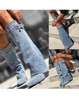 SKÓRZANE KOZAKI ▪️JEANS 