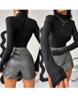 METALICZNE SPODENKI Z ROZCIĘCIEM ▪️