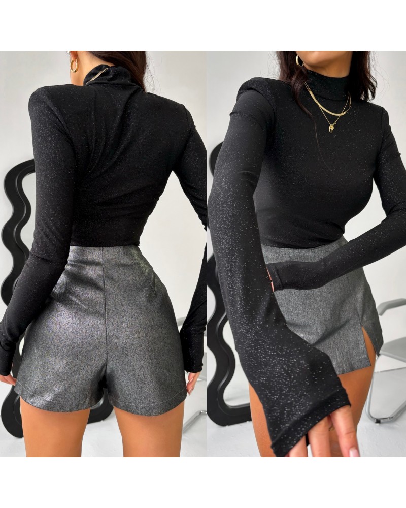 METALICZNE SPODENKI Z ROZCIĘCIEM ▪️