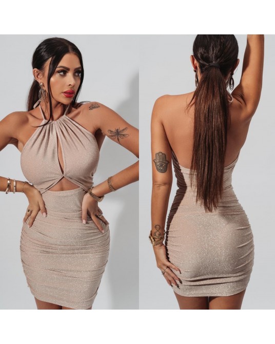 SUKIENKA NEW ME Z WYCIĘCIEM ▪️ZŁOTA 