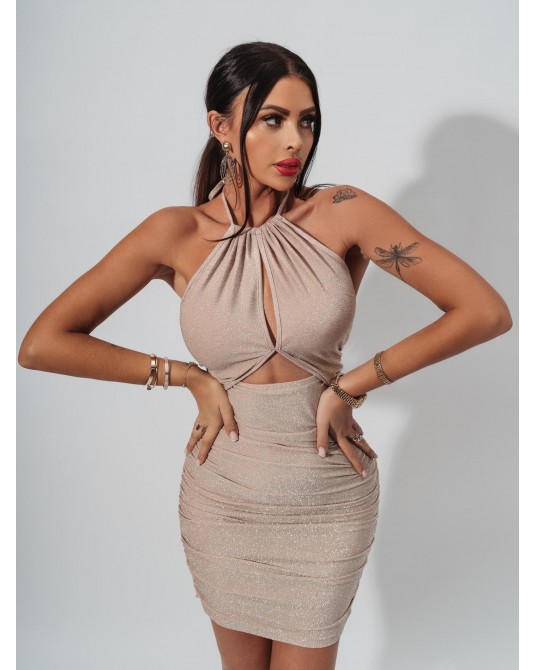 SUKIENKA NEW ME Z WYCIĘCIEM ▪️ZŁOTA 