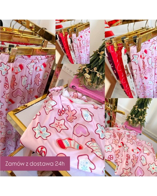 ŚWIĄTECZNA PIŻAMKA ▪️RÓŻOWA
