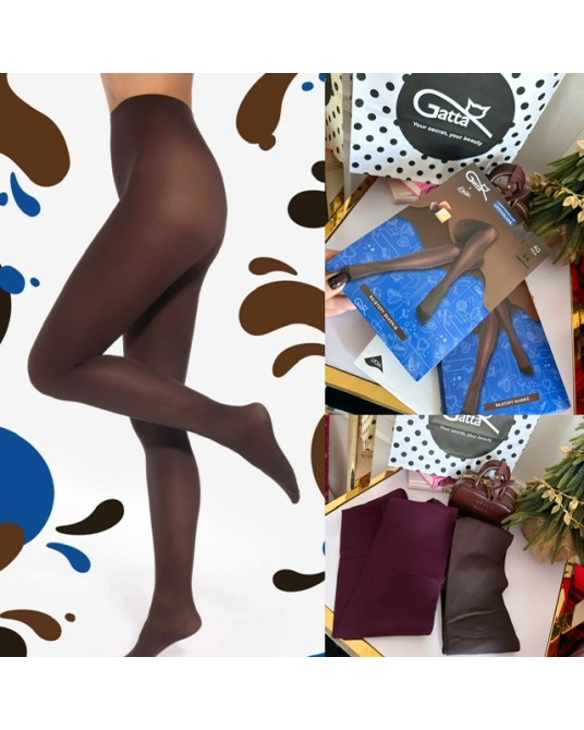 CZEKOLADOWE RAJSTOPY KRYJĄCE Gatta 40 ▪️