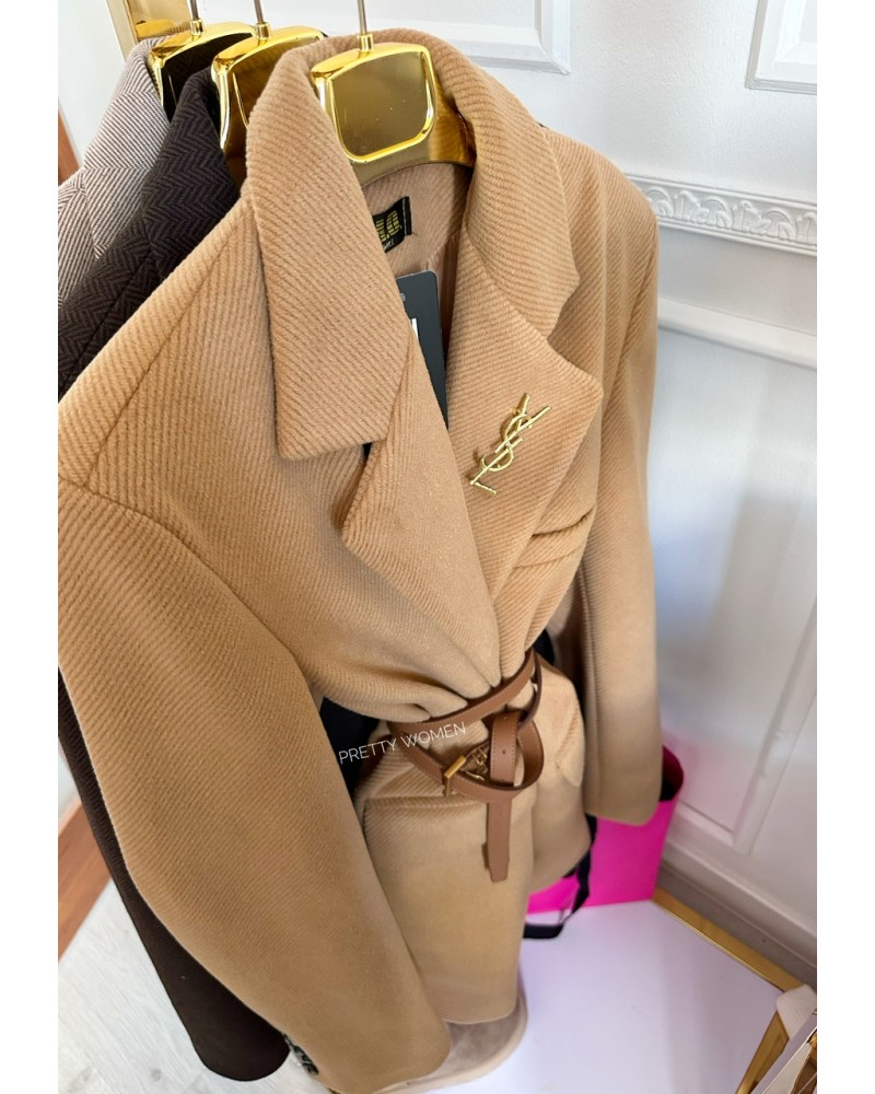 MARYNARKA WIERZCHNIA ▪️HOLLY CAMEL  GRUBSZA