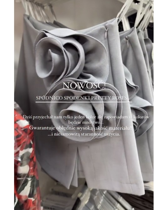 SPÓDNICO SPODENKI ▪️ROSES GIRL SZARE