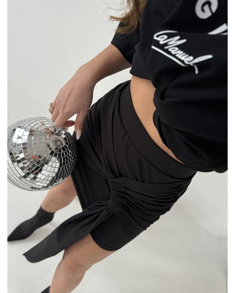 Spódnica FAMME ▪️czarna z wiązaniem